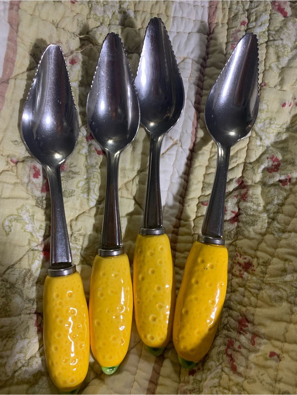 Vintage  Shafford Grapefruit Serrated Spoons